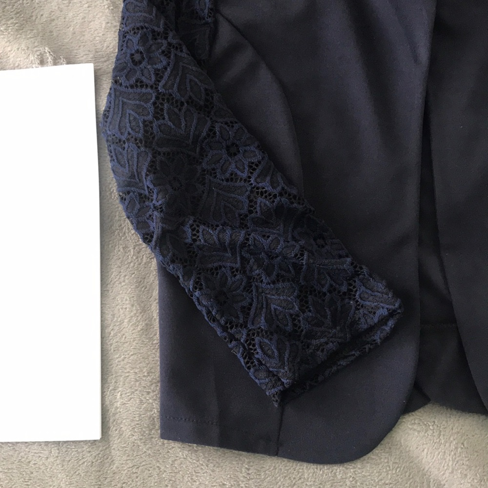 Navy Crop Jacket - Picture 3 of 5